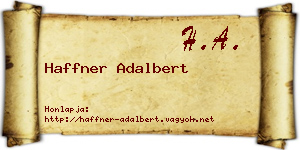Haffner Adalbert névjegykártya